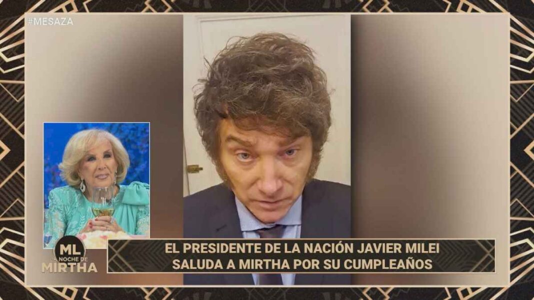 mirtha-legrand-recibio-un-saludo-de-javier-milei-por-su-cumpleanos:-estamos-sacando-adelante-a-la-argentina