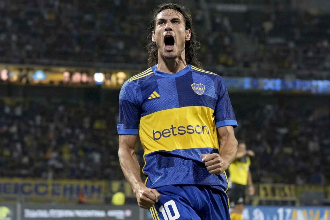 con-cavani-en-estado-de-gracia,-boca-tuvo-el-merito-de-transformar-un-partido-oficial-en-un-entrenamiento-con-publico