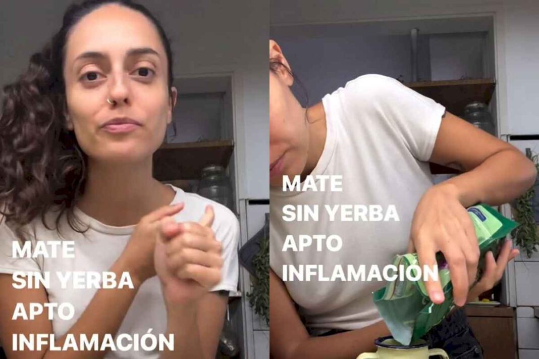 una-influencer-revelo-su-receta-de-mate-sin-yerba-apto-inflamacion-y-desato-un-gran-debate