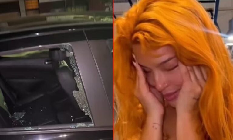 El dramático video de Flor Vigna siendo víctima de un robo en su vehículo por motochorros