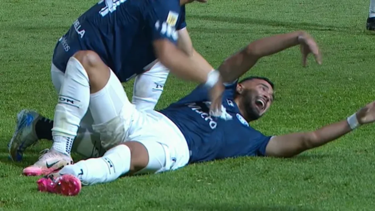 La espeluznante lesión de un jugador de Independiente Rivadavia en el triunfo ante Racing