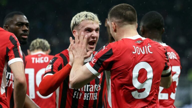 Milan goleó al Inter de Lautaro Martínez en el clásico y jugará la final de la Copa Italia