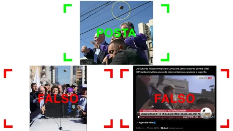 Agresión a Javier Milei en Lomas de Zamora: qué imágenes son verdaderas y cuáles falsas