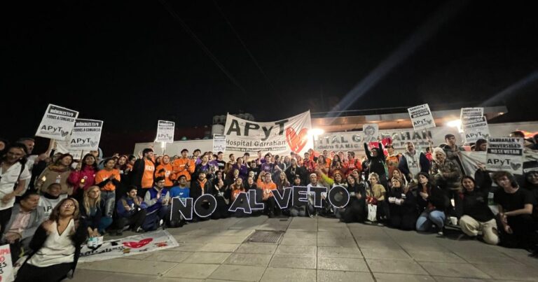 Ruidazo nacional. Trabajadores y estudiantes protestan contra los vetos de Milei al Garrahan y la Universidad
