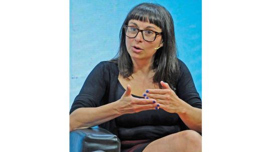 Cecilia Rikap, economista e investigadora, durante una entrevista.