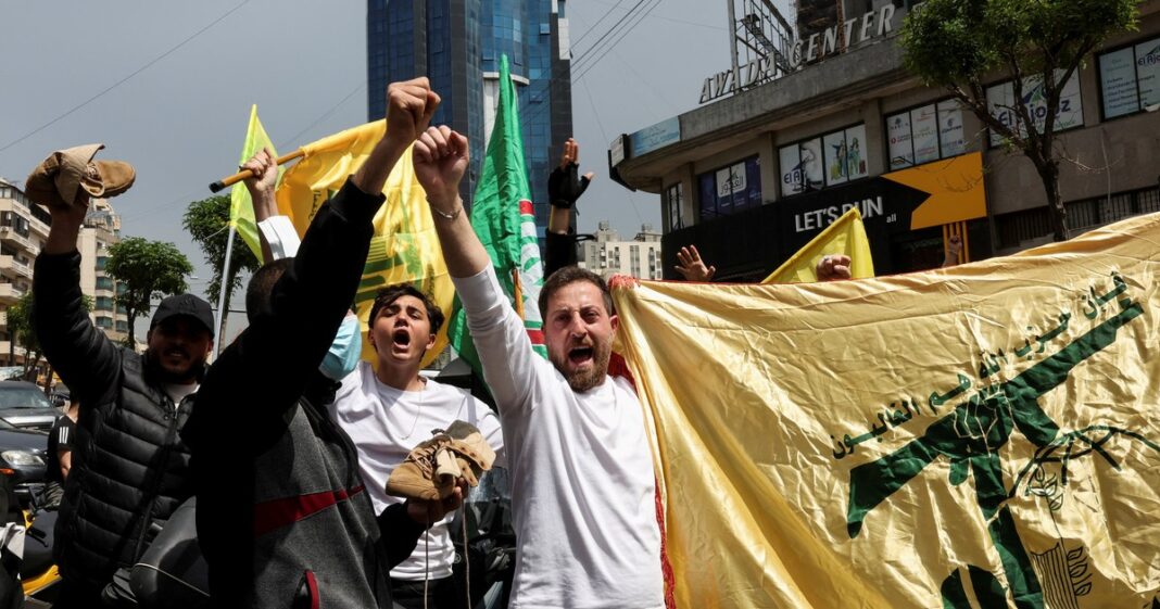 Mapa de Medio Oriente con banderas de Estados Unidos, Israel e Irán