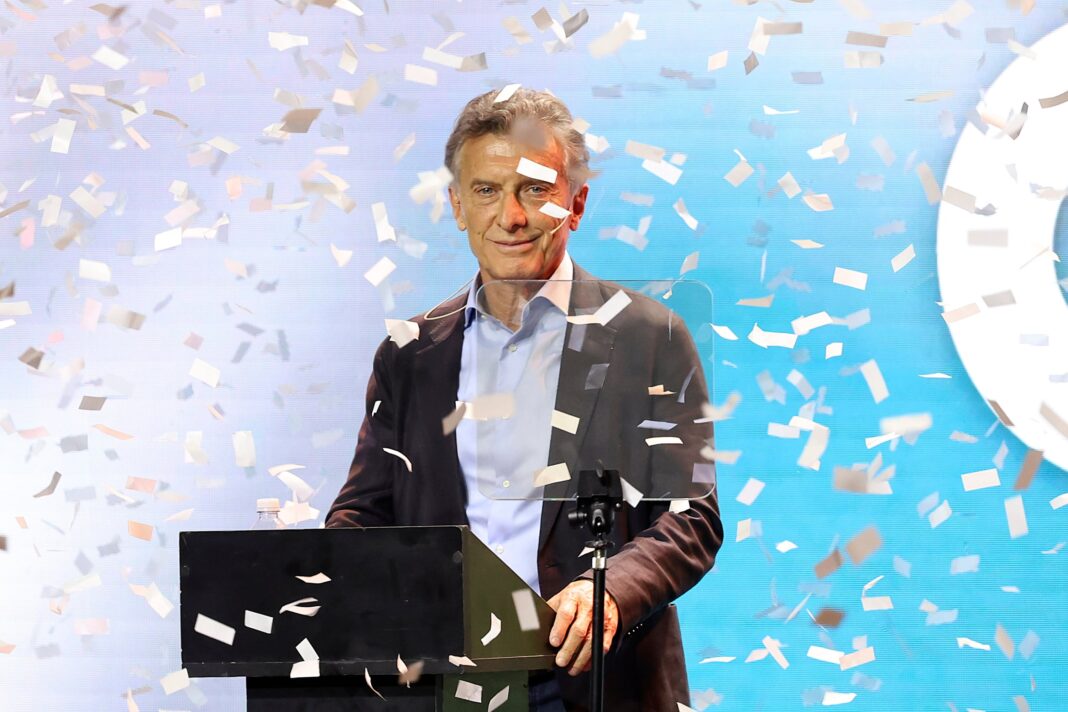Mauricio Macri durante su discurso en un acto del PRO en Resistencia, Chaco.