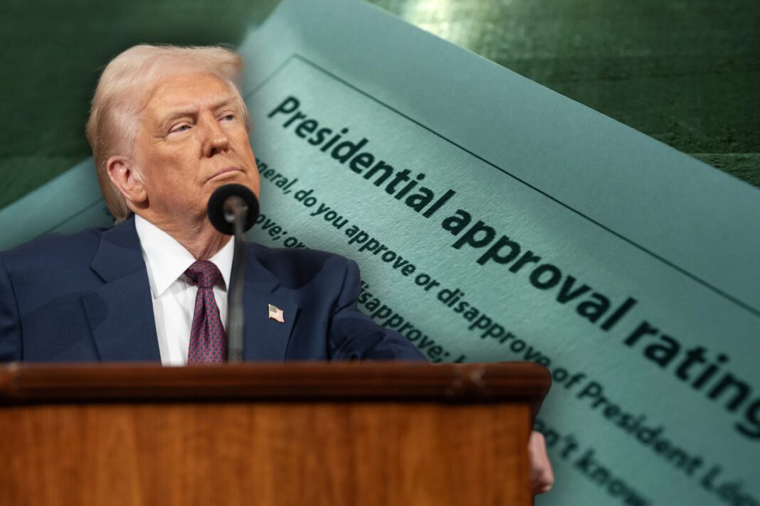 Gráfico de encuesta sobre aprobación de Trump entre votantes latinos