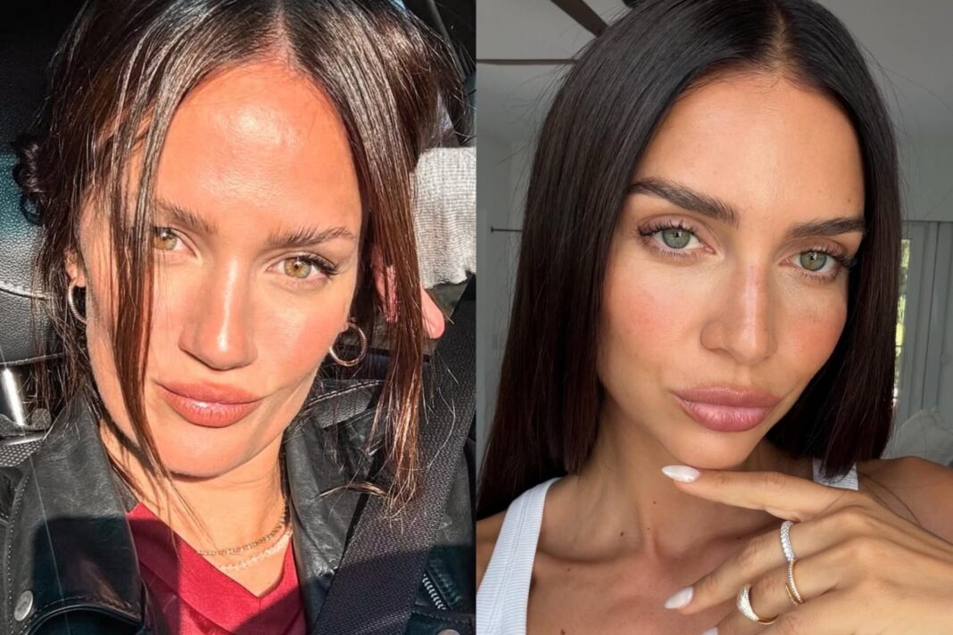 Fotografía de archivo de Paula Chaves y Zaira Nara en un evento, sonriendo.