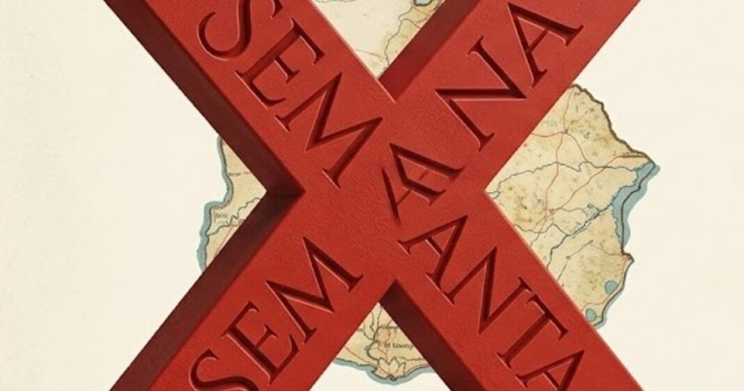 Calendario mostrando la semana de abril de 2026 con la leyenda 'Semana de Turismo' destacada, en referencia a Uruguay.