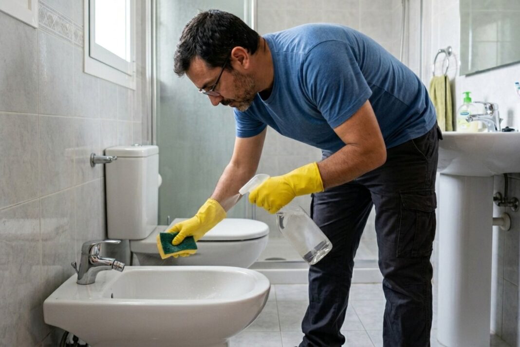 Bidet limpio con vinagre blanco