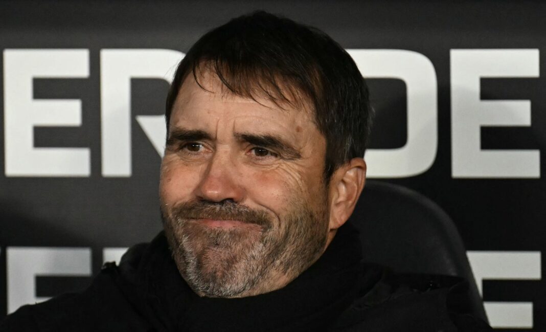 Eduardo Coudet durante conferencia de prensa luego del partido ante Blooming
