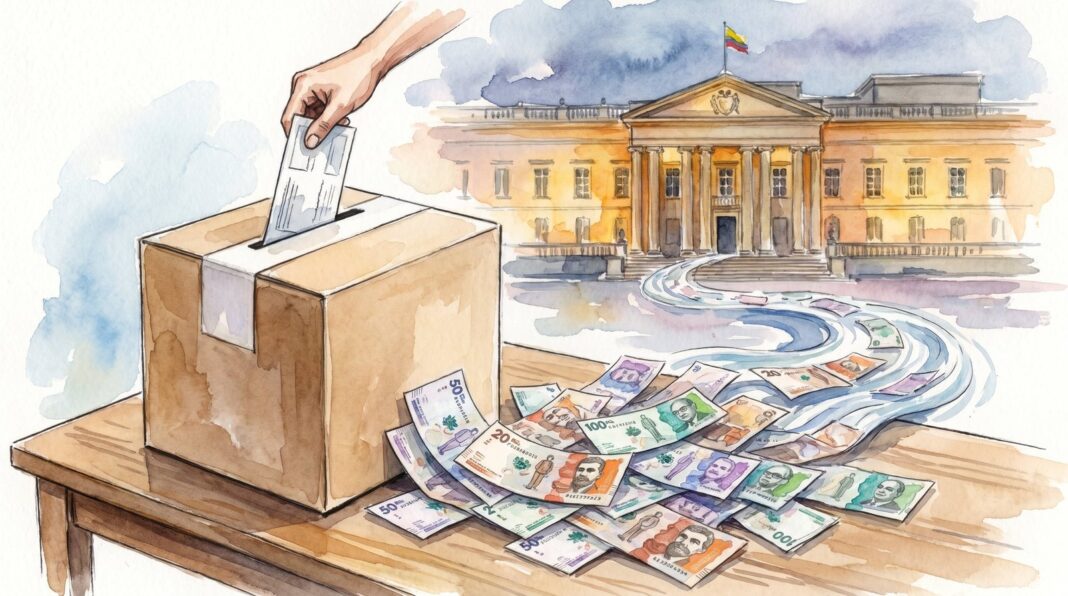 Boletín electoral de la Registraduría Nacional con resultados de elecciones presidenciales 2026