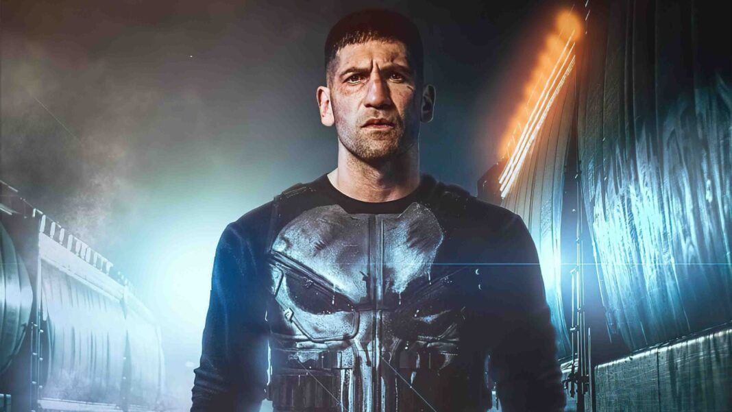 Jon Bernthal como The Punisher en una escena oscura y dramática