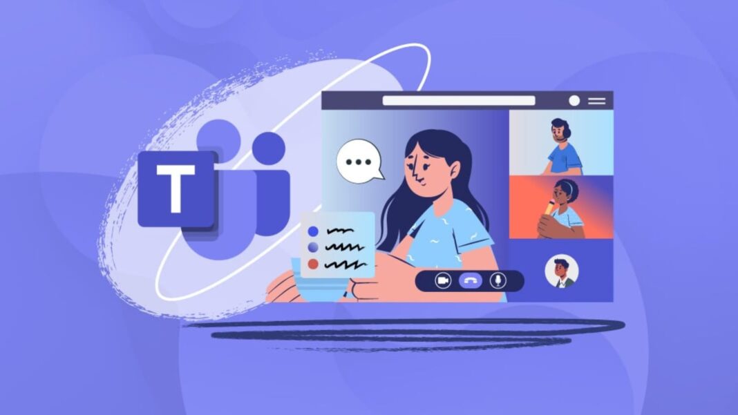 Captura de pantalla de Microsoft Teams con el Modo Juntos activado