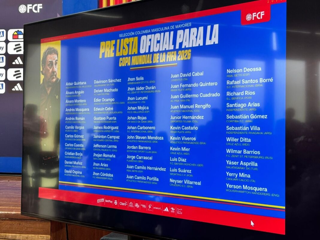 Selección Colombia en entrenamiento previo al Mundial 2026