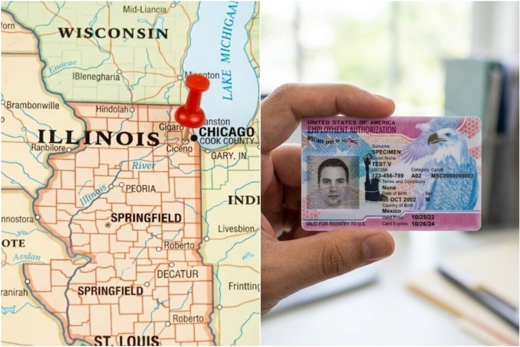 Formulario I-765 y documentación para permiso de trabajo en Illinois