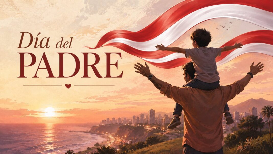 Personas celebrando el Día del Padre en Perú