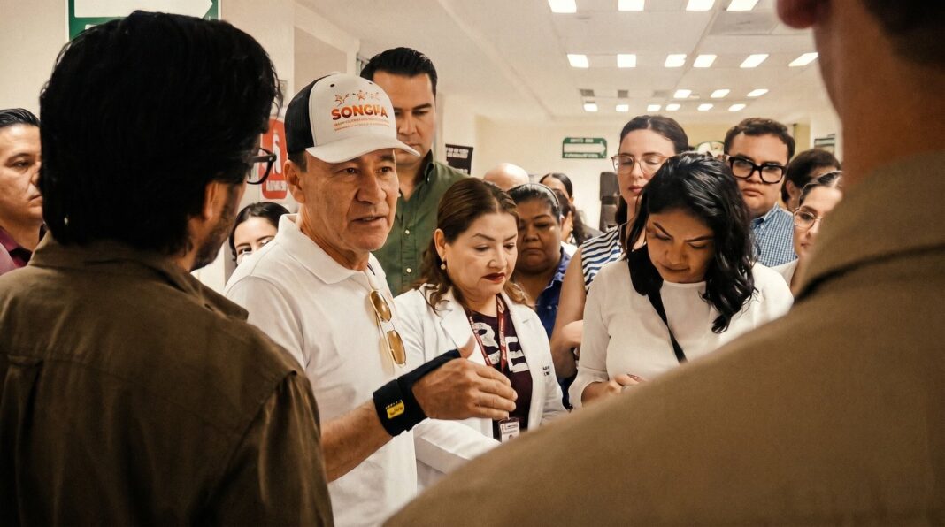 Alfonso Durazo recorre instalaciones del Hospital General del ISSSTE en Hermosillo