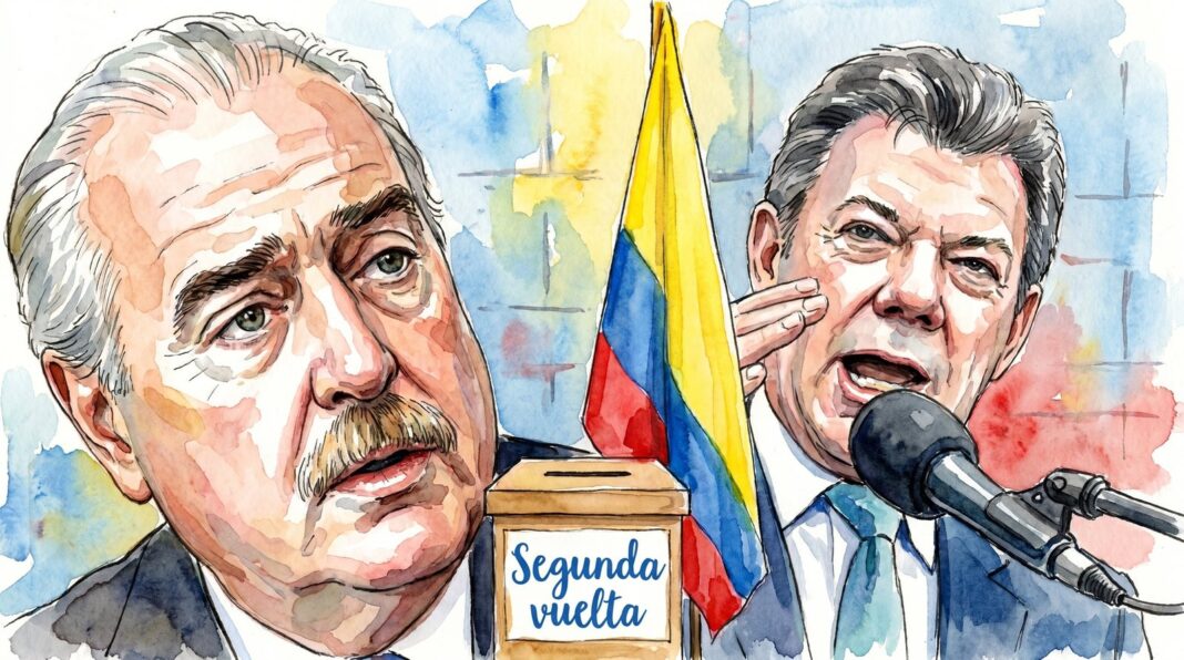 Urnas electorales en Colombia con bandera colombiana de fondo