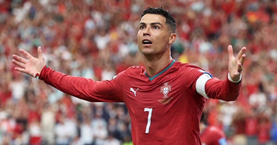 Cristiano Ronaldo en un partido de fútbol