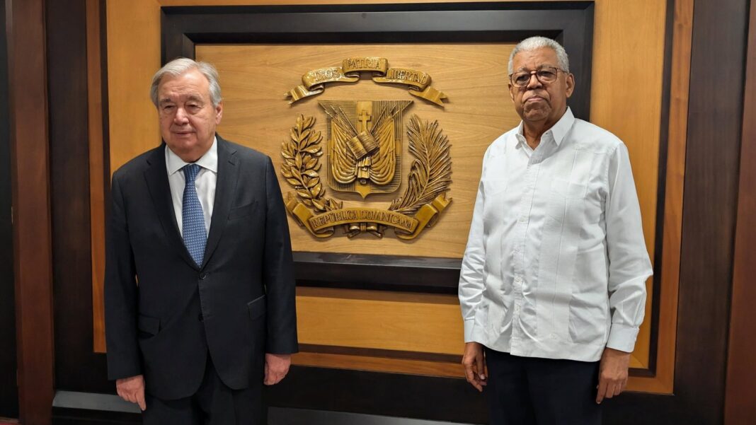 António Guterres en el Aeropuerto Internacional de Las Américas, Santo Domingo