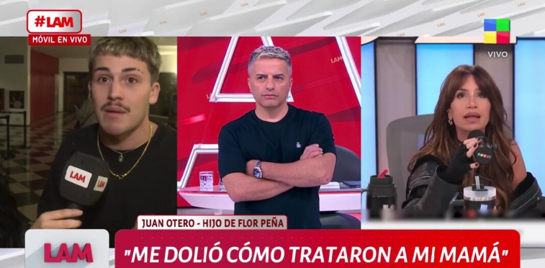 Juan Otero, hijo de Florencia Peña, en declaraciones sobre los ataques a su madre