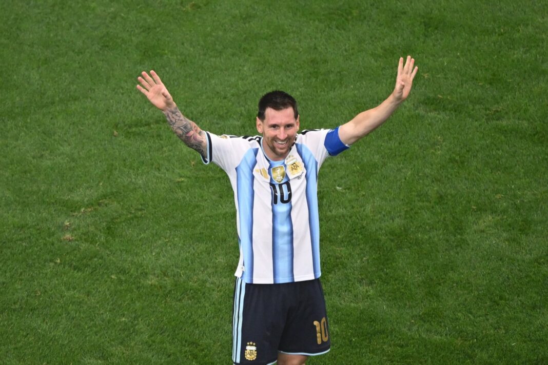 Lionel Messi celebrando un gol con la selección argentina en el Mundial 2026