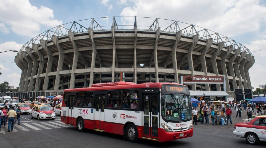 Metrobús de la Ciudad de México en una estación