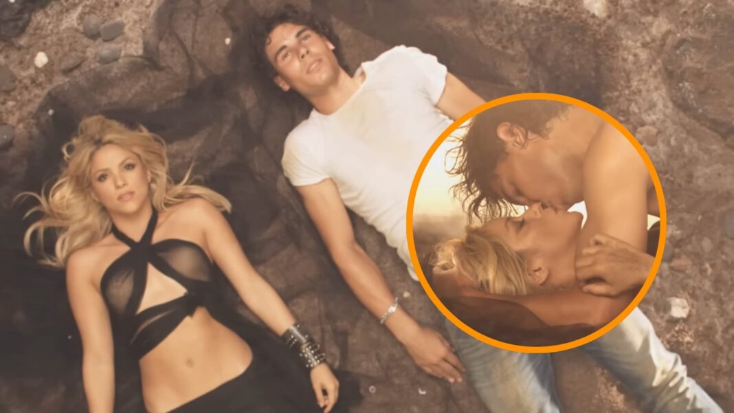 Rafa Nadal y Shakira durante la grabación del videoclip de Gitana