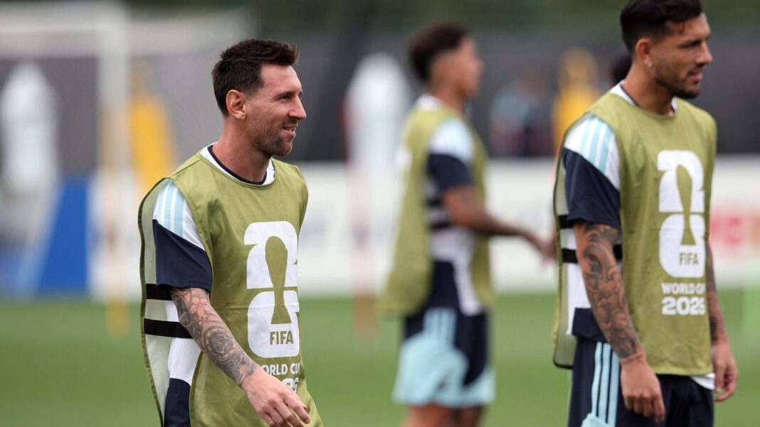 Entrenamiento de la selección argentina en Kansas City previo al partido contra Austria
