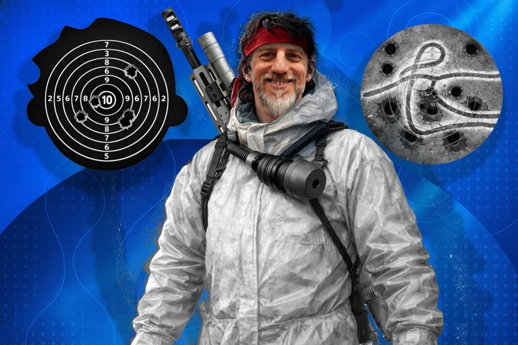 Diego Kravetz en práctica de tiro con armas largas