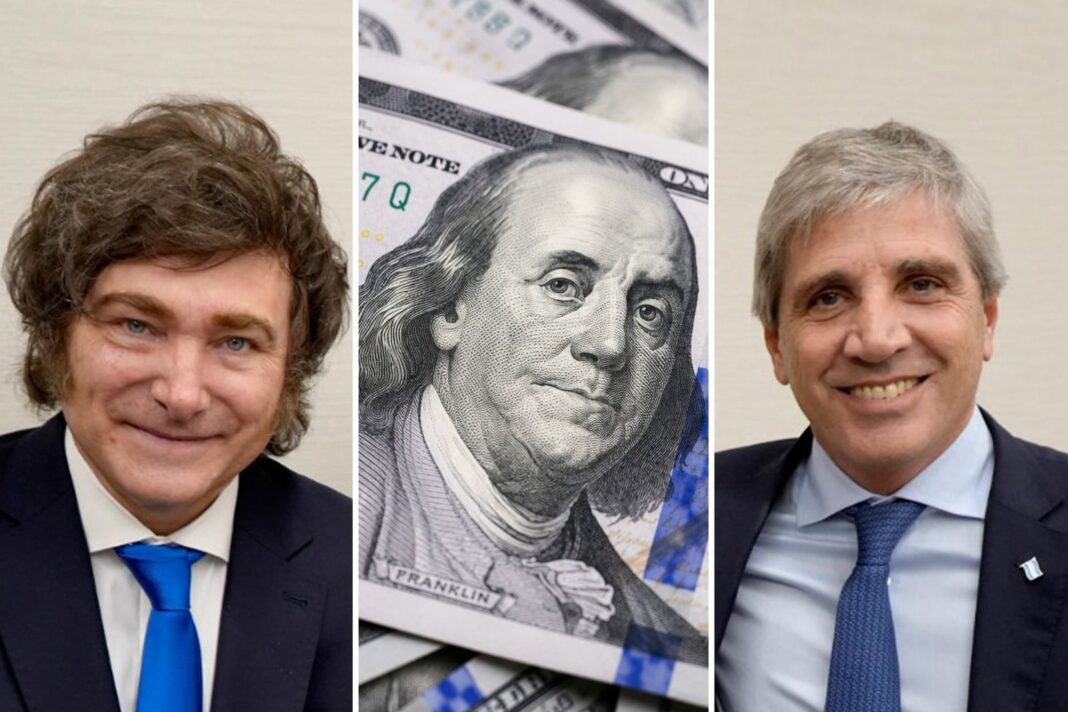 Gráficos económicos y bandera argentina