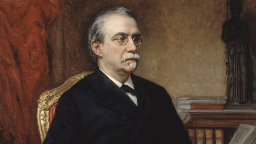Retrato de Antonio Cánovas del Castillo, político e historiador español del siglo XIX