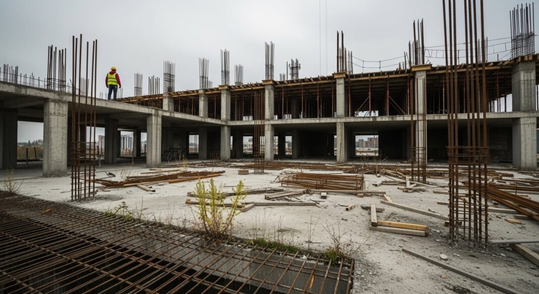 Obra en construcción en Argentina