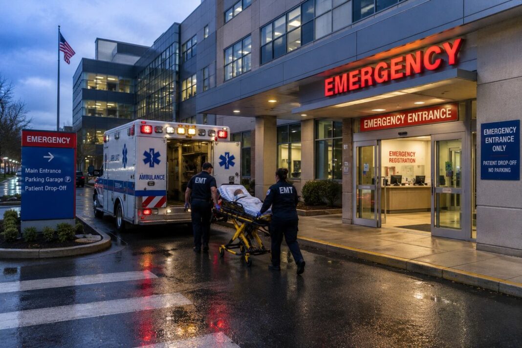 Ambulancia aérea trasladando a un niño al hospital en Arizona