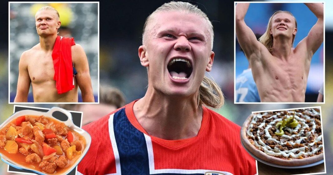 Erling Haaland celebrando un gol con la camiseta de Noruega