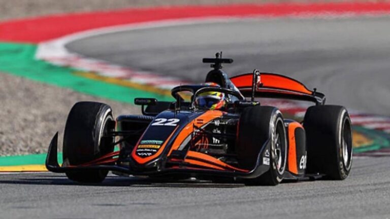 Nicolás Varrone en la carrera sprint del GP de Gran Bretaña de Fórmula 2