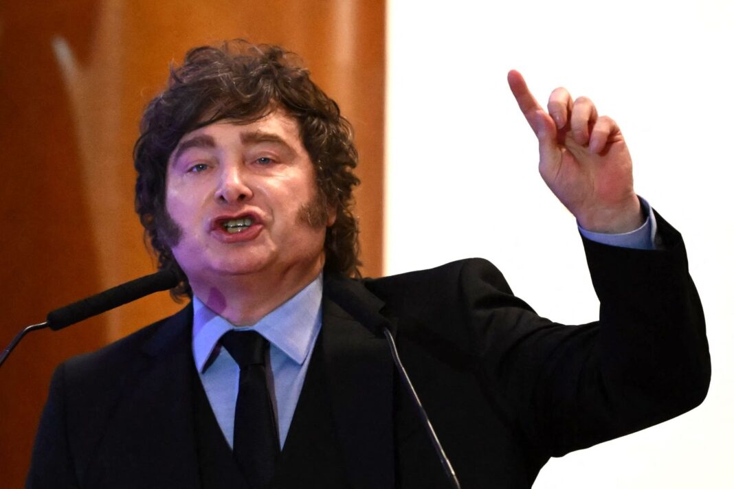 Javier Milei en un acto oficial