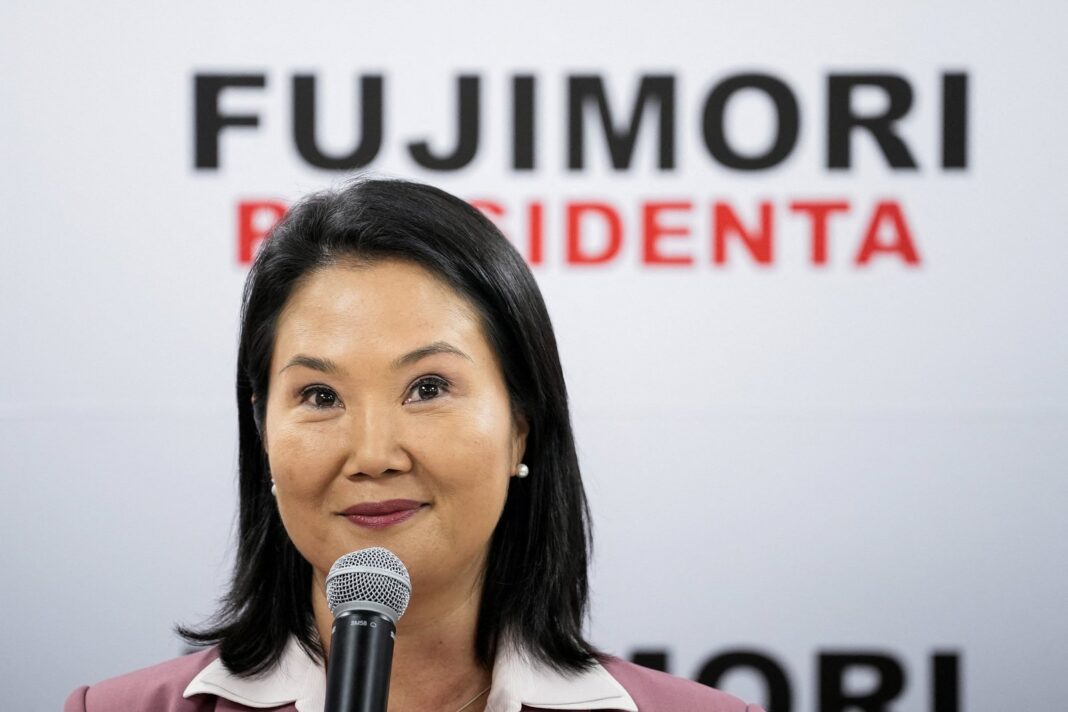 Keiko Fujimori durante su proclamación como presidenta electa por el Jurado Nacional de Elecciones