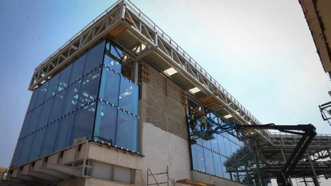 Obra civil del Mexicable Línea 3 en Naucalpan