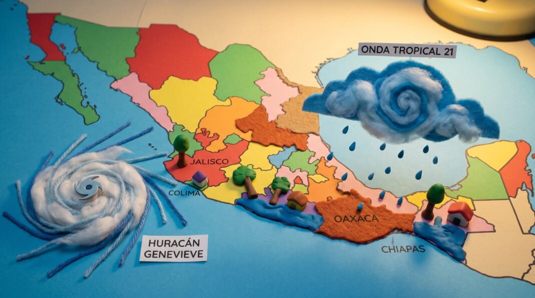 Mapa del clima en México con pronóstico de lluvias y temperaturas para el 28 de julio de 2026