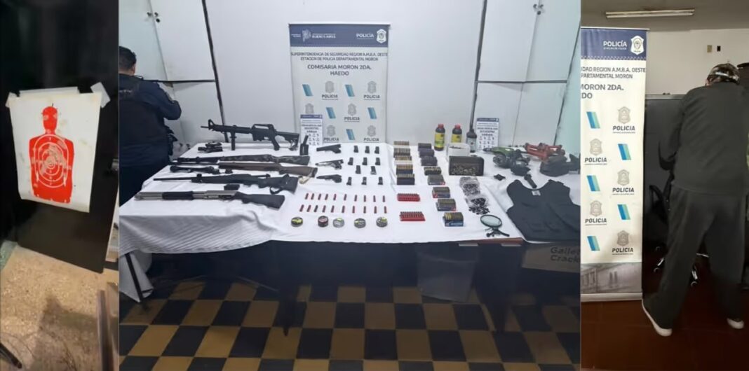 Armas y municiones secuestradas en operativo policial en Haedo