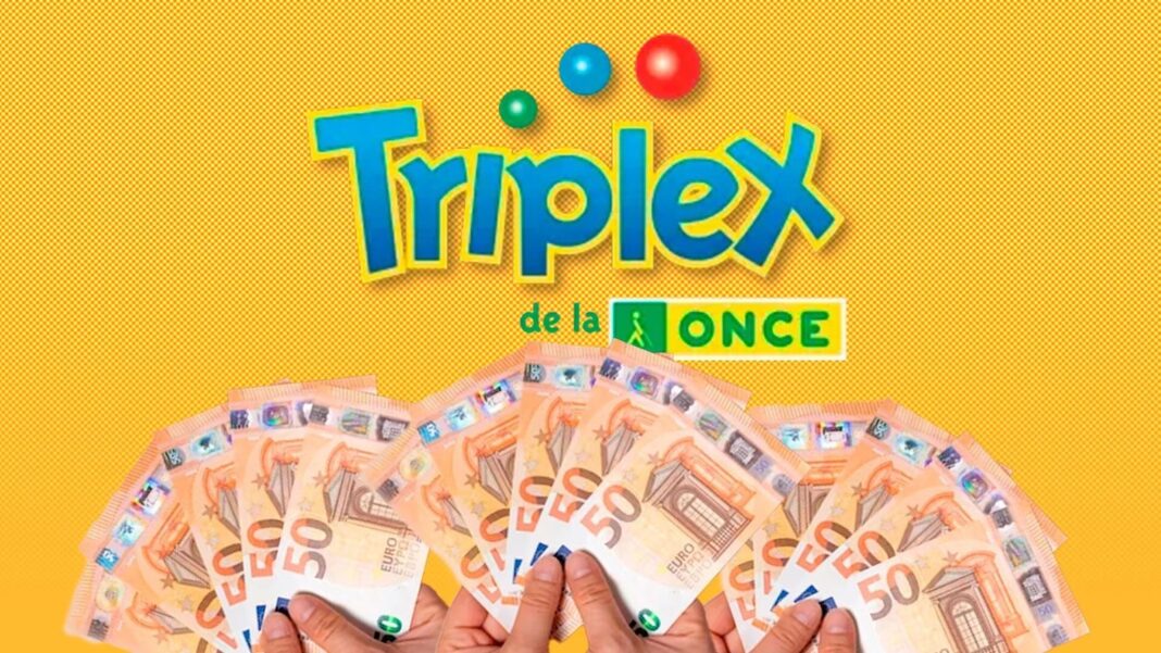 Boleto de la Triplex de la Once con los números ganadores 6, 9, 1