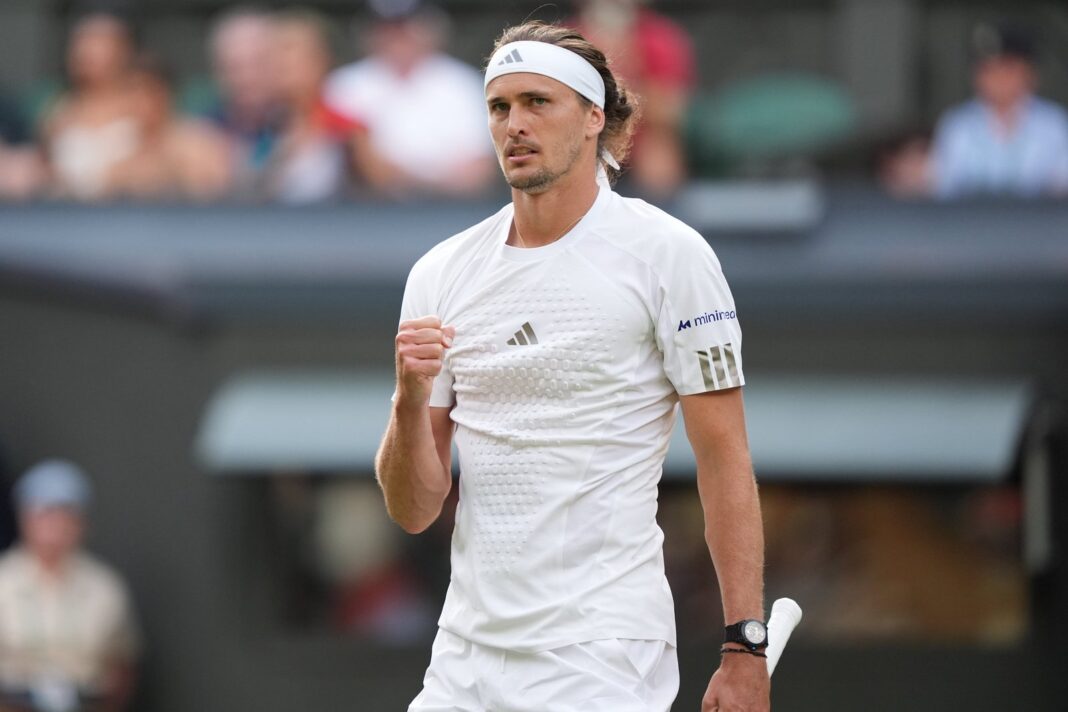 Cancha central de Wimbledon durante un partido