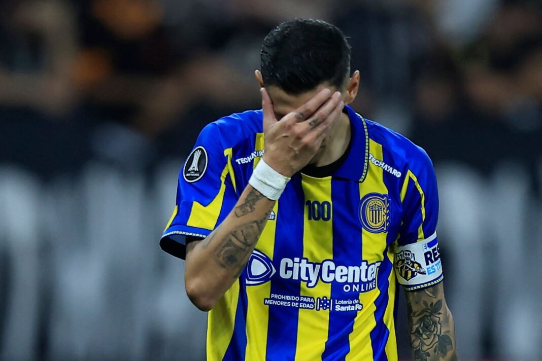 Ángel Di María durante el partido entre Corinthians y Rosario Central en el Neo Química Arena