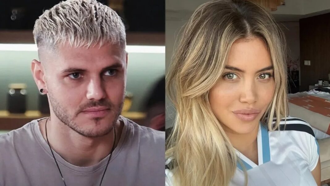 Mauro Icardi y Wanda Nara en un evento público