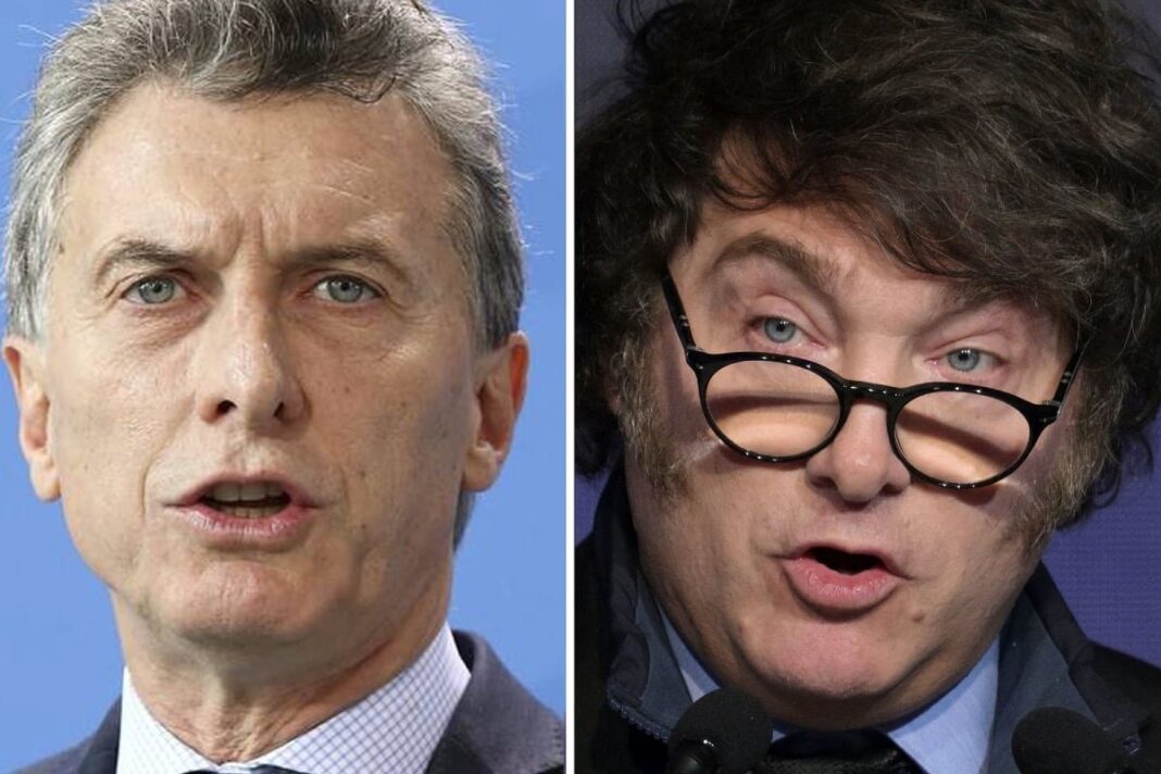 Mauricio Macri y Javier Milei en una reunión