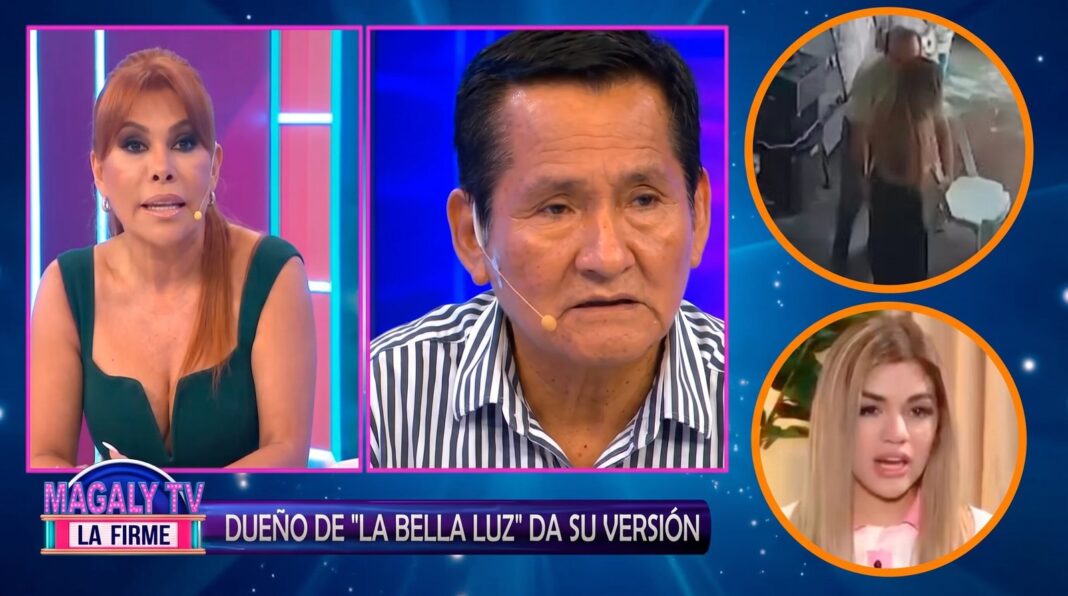 Óscar Custodio durante entrevista en Magaly TV La Firme