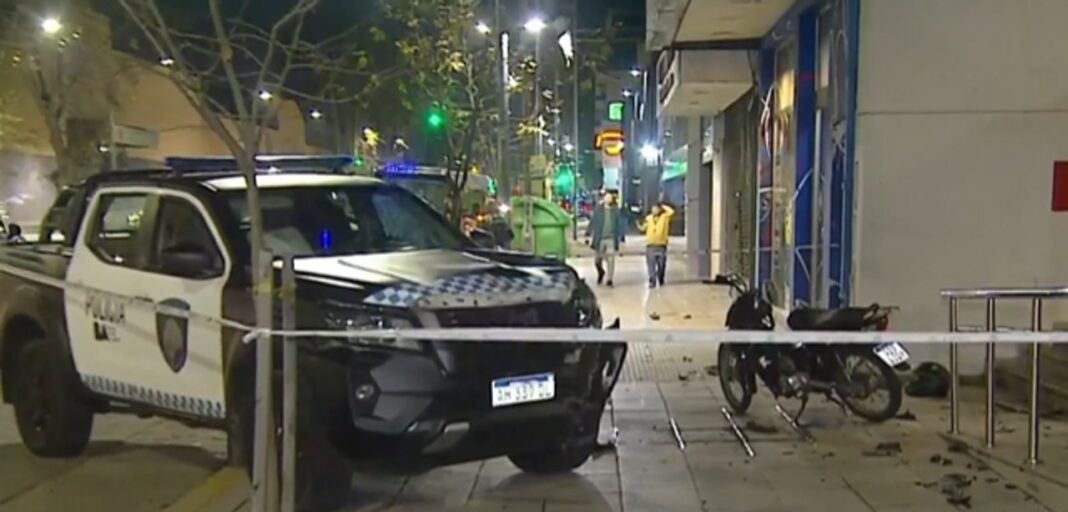Captura de video de la persecución y choque en Palermo